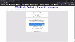 cs50 final project - a simple cryptocurrency