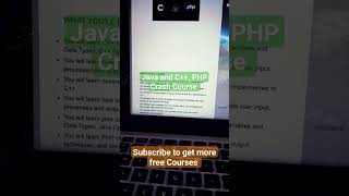 Udemy Java, C++ and PHP Crash Course | Limited Free Sets | #java #cplusplusprogramming
