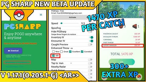 Pg Sharp New Update - 1.17.1(0.205.1-G) Beta| Ar+| 1470 Xp per Catch- Pokemon Go