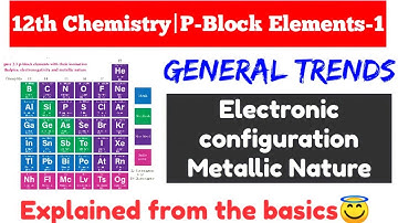 P-Block Elements-1|Electronic configuration & Metallic Nature|Class12