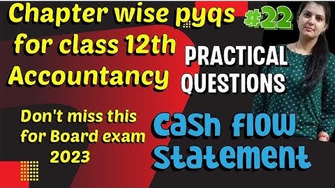Cash flow statement practical questions||Board exam preparation #shorts #boardexam #youtubevideo