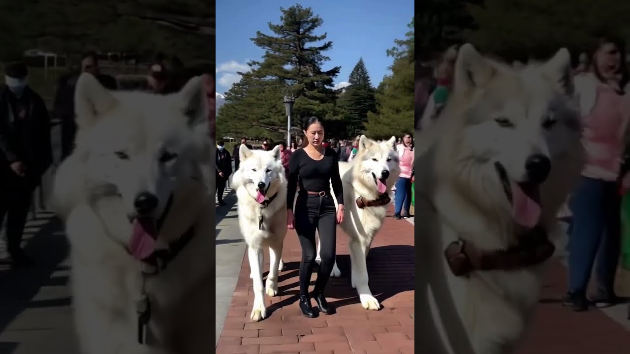 My Direwolves love the Seawall 🐺🥰🐺 #direwolves #wolf #wolves #pets #pet #dogs #dog #fyp #foryou