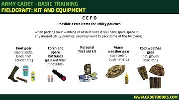 ACF Fieldcraft: Kit and equipment