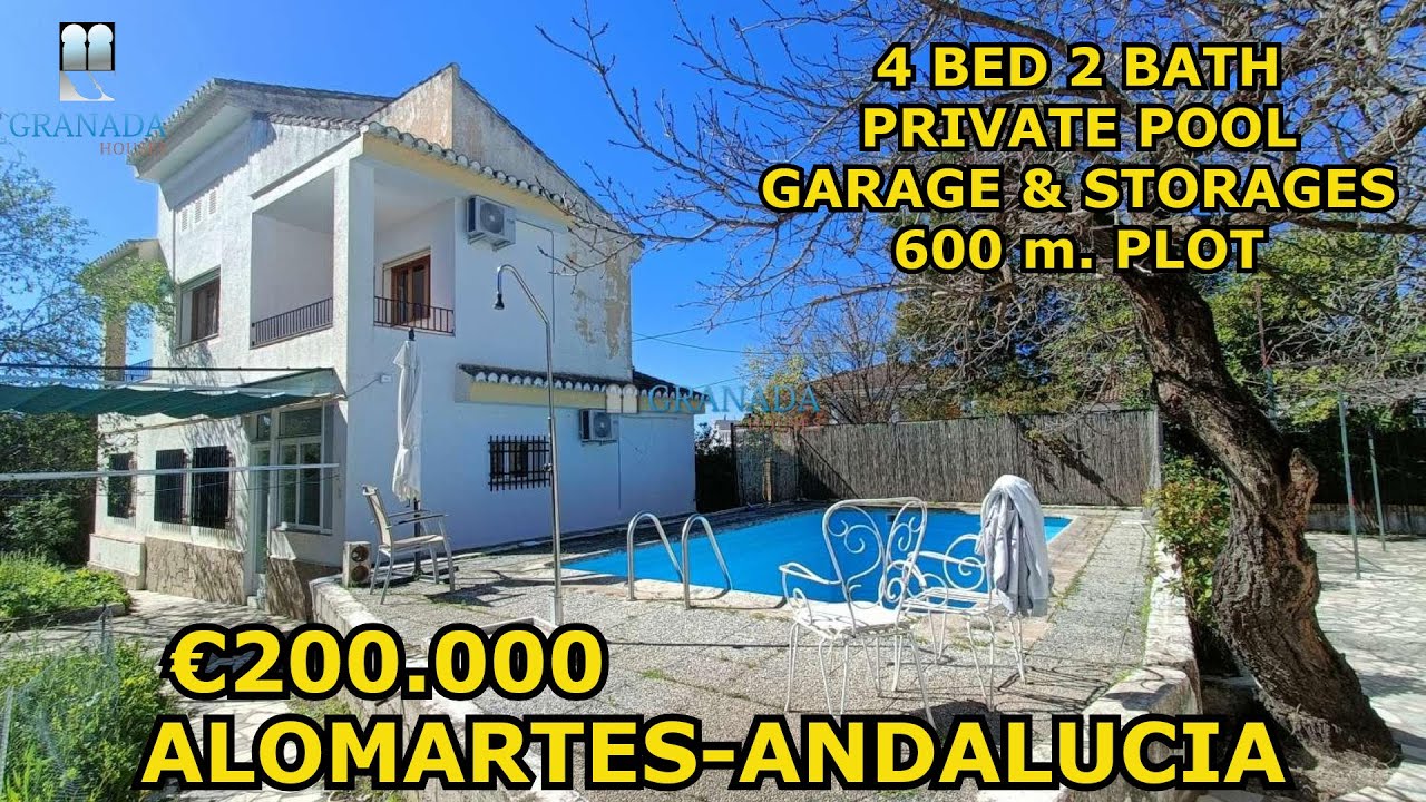 €198.000- DETACHED HOUSE with PRIVATE POOL FOR SALE IN GRANADA, ANDALUCIA, SPAIN