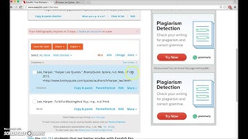 How to Create a Works Cited Page Using Easybib.com
