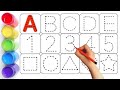 ABCD Alphabet, ABC Song, A to Z, Kids Rhymes, One two three, Learn to count,123,ABC,Learn 2d Shapes