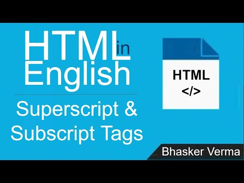 HTML tutorial for beginners in English #13 | Superscript texts and Subscript texts using Sup and Sub