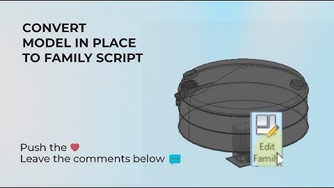 CONVERT MODEL IN PLACE TO FAMILY REVIT SCRIPT. FREE ACCESS 🛠