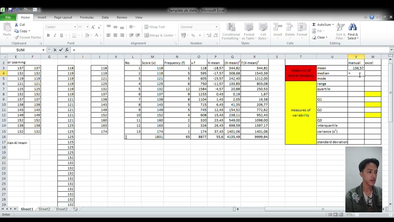 HOW TO FIND THE VALUE OF MEASURES OF CENTRAL TENDENCY AND SPREAD | Tutorial Video