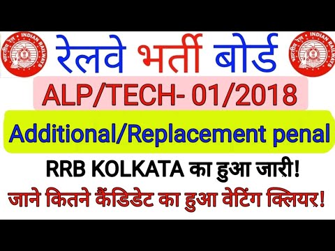 Alp/Tech Additional/Replacement penal Rrb kolkata से हुआ जारी!big update!