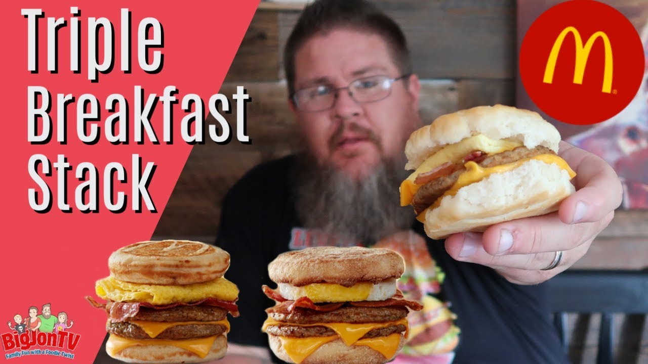 McDonald's New Triple Breakfast Stack || Drive Thru Thursday - YouTube