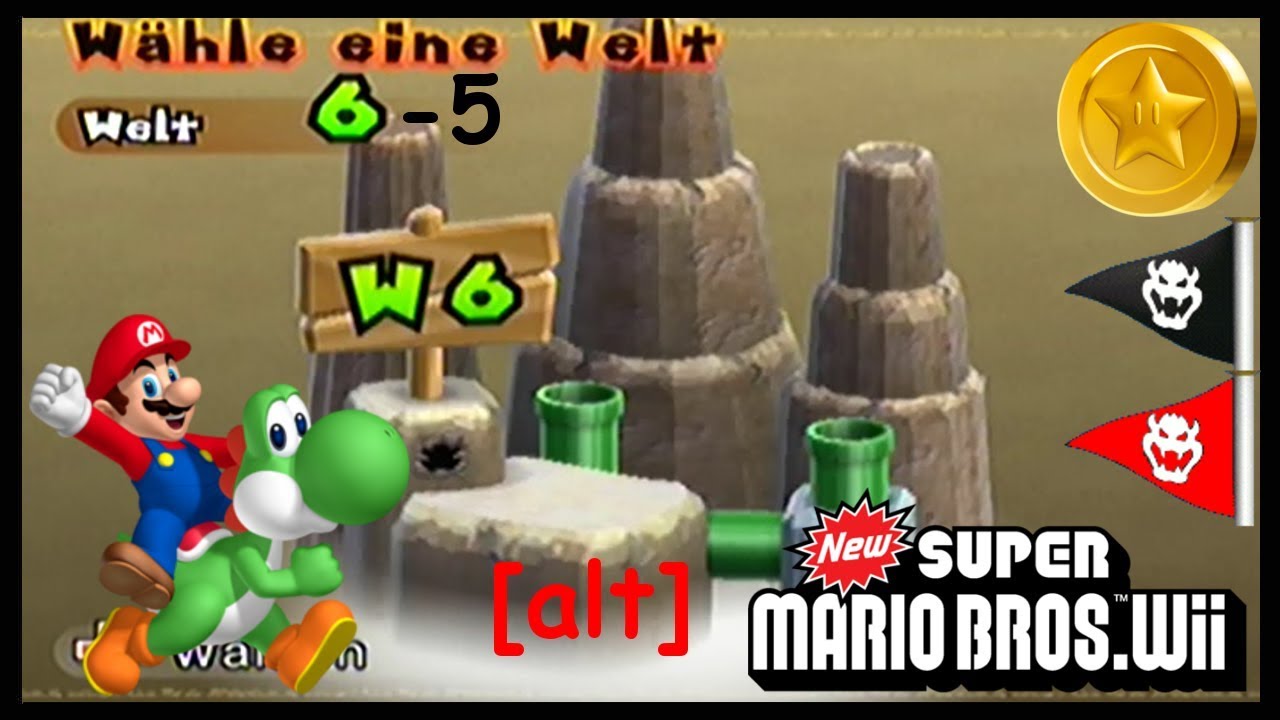 New Super Mario Bros. Wii /47 Welt 6-5 +Sternenmünzen +Geheimweg