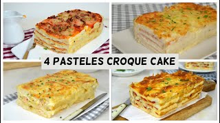 CROQUE CAKE de 4 maneras diferentes | Pasteles con pan de molde ¡¡¡Fáciles y deliciosos!!!