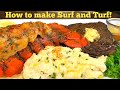 HOW TO MAKE SURF AND TURF! (LOBSTER + STEAK + MASH POTATOES)