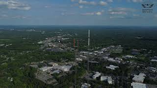 WTVR-TV Antenna Tower in Chesterfield Virginia, 4k Drone footage