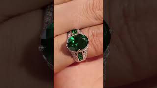 Emerald/Sapphire/Ruby/Tourmaline Rings for Women 925 Sterling Silver Gemstone Engagement  Ring