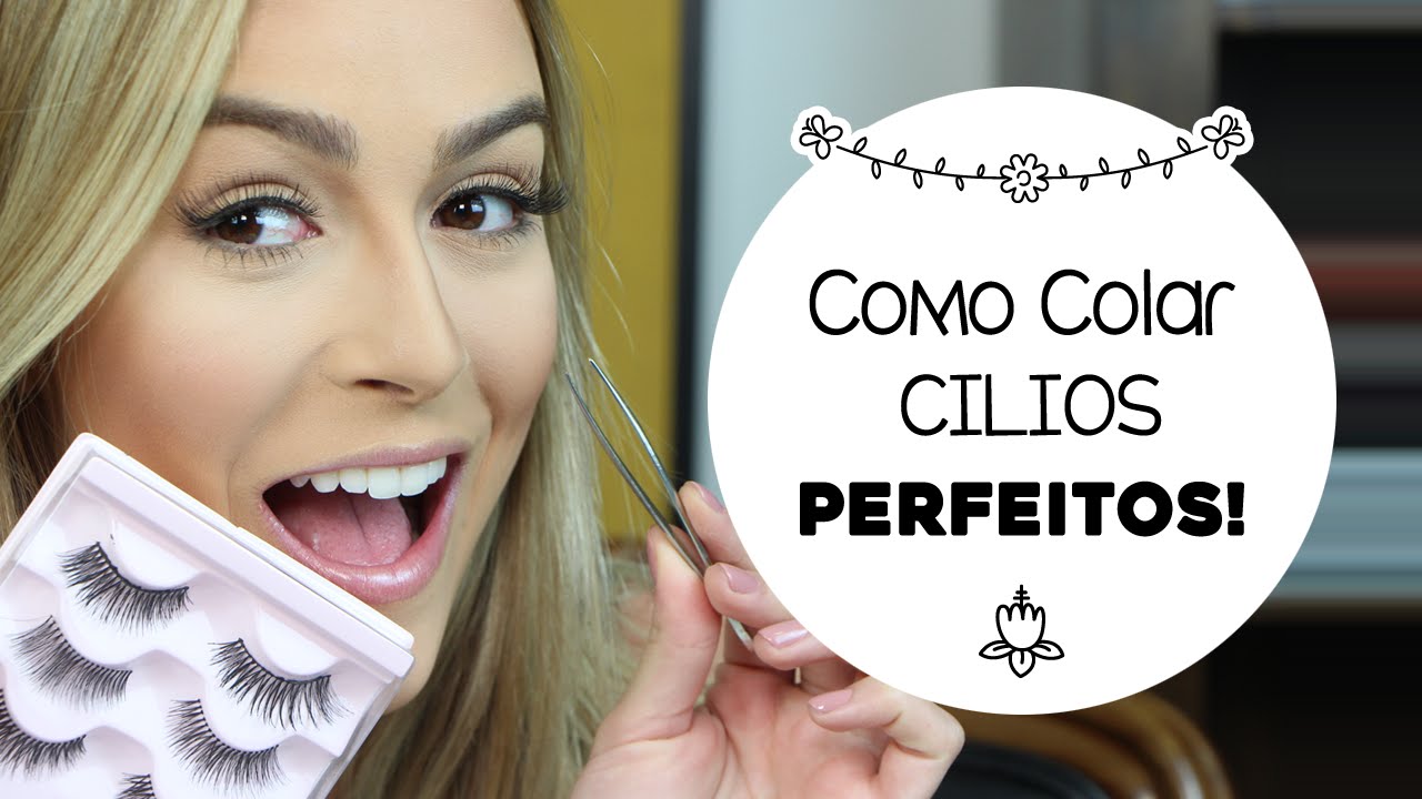 Como colar cílios postiços perfeitamente por Mariana Saad - YouTube