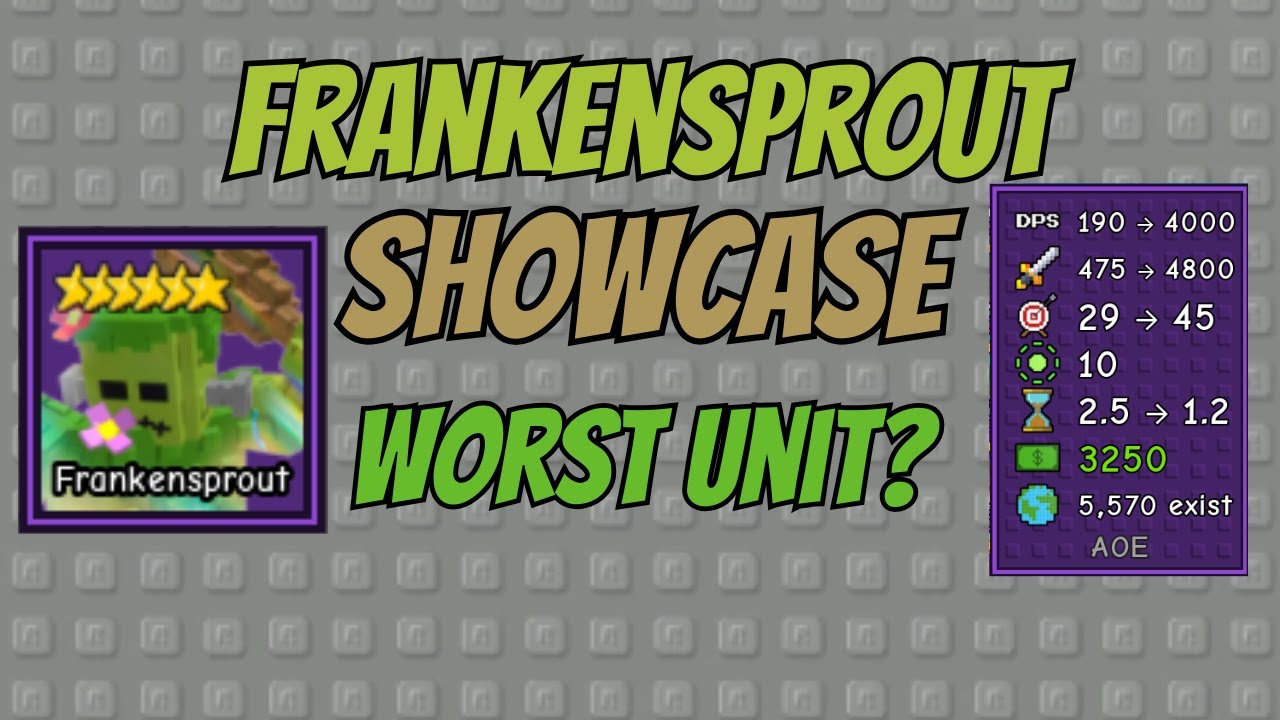 NEW! FRANKENSPROUT Showcase - Garden Tower Defense