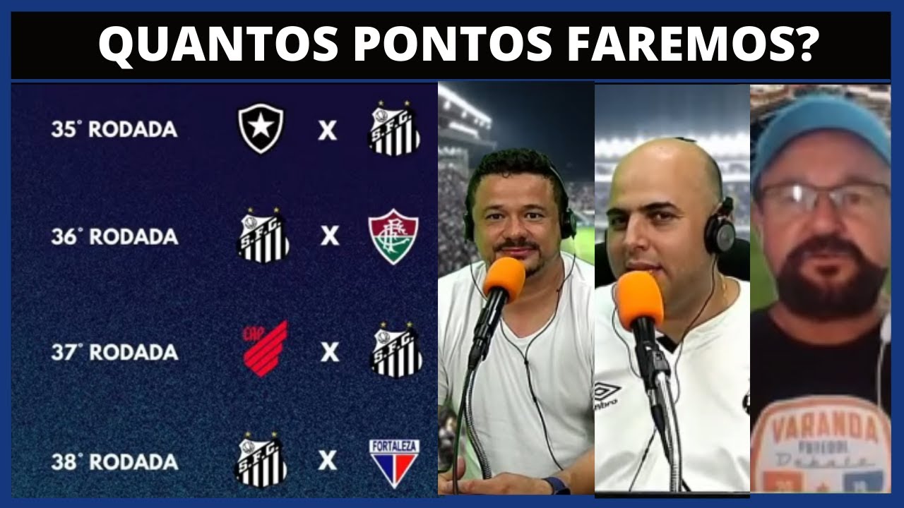 QUANTOS PONTOS O SANTOS FARÁ EM 4 JOGOS? - YouTube