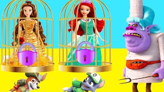 Trolls Chef PRANKS Disney Princess with Jail Lock and Key | Ellie Jr.