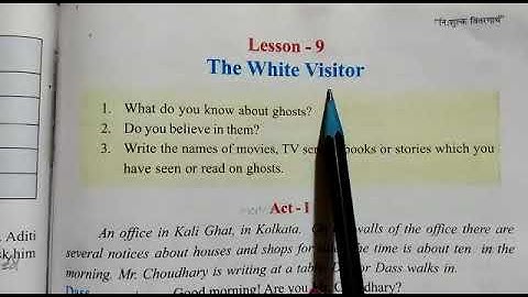 English Class 7th Lesson 9 The White Visitor/general English class-7th mp board