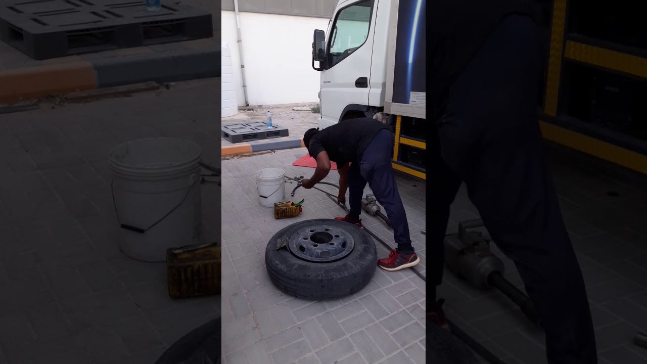 How to remove Rim from 7.5016 tire(Mobile Tire fix service Qatar