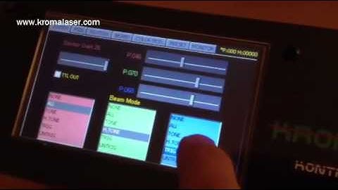 Laser Harp KROMALASER: Touch Screen on EVO Series