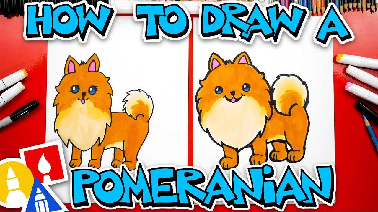 How To Draw A Pomeranian Cartoon - YouTube