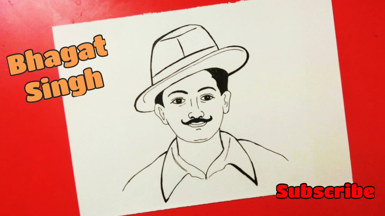 How to Draw SARDAR BHAGAT SINGH Drawing for kids Step By Step for Kids -  YouTube