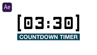 After Effects Tutorial: Countdown Timer Tutorial (Quick & Easy Method)