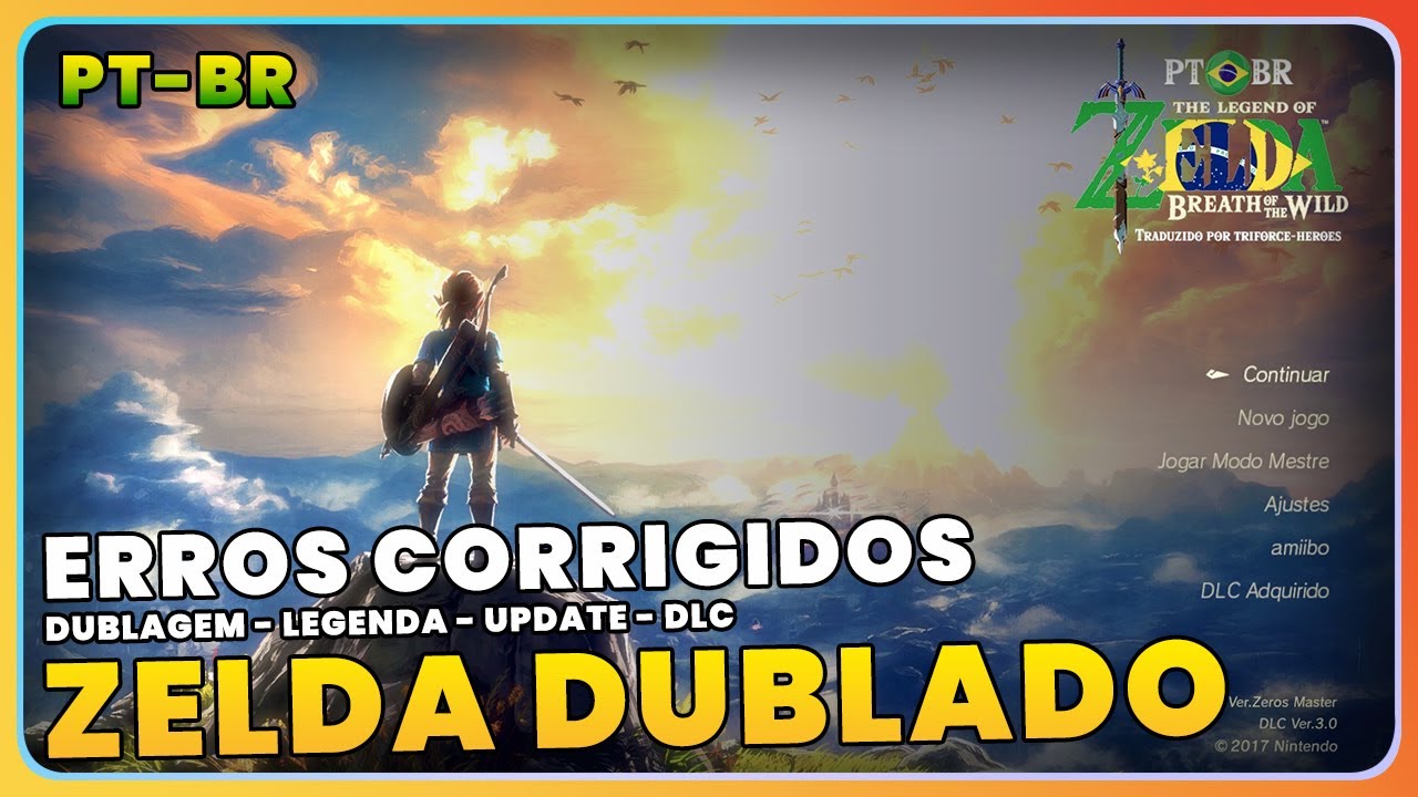 Emulador Cemu - Dublagem e Legendas 100% PT-BR Para o Jogo ZELDA BREATH OF THE  WILD 