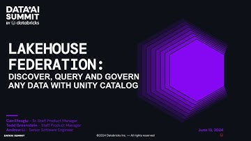 Lakehouse Federation: Discover, Query and Govern Any Data with Unity Catalog