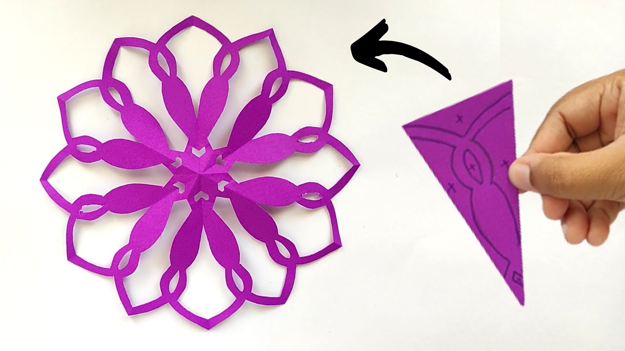 Snow Flower Paper Snowflake Cutouts - The Crafty Smiths