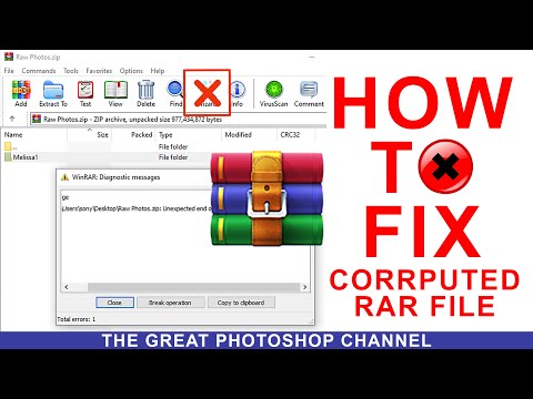 How To Fix Damage Or Corrupted WinRAR Or Zip Files - Unexpected End Of Archive Error