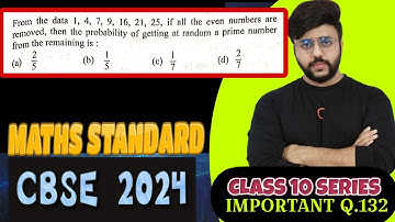 From the data 1, 4, 7, 9, 16, 21, 25, if all the even numbers are removed, then the probability of g