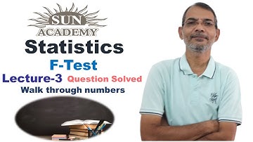 Statistics | F-Test Comparison of Variances | Question Solved | T.Y.B.Com | By Sun Academy