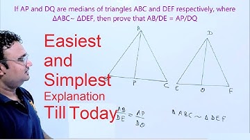 If AP and DQ are medians of triangles ABC and DEF respectively, where ∆ABC ~ ∆DEF, then prove that
