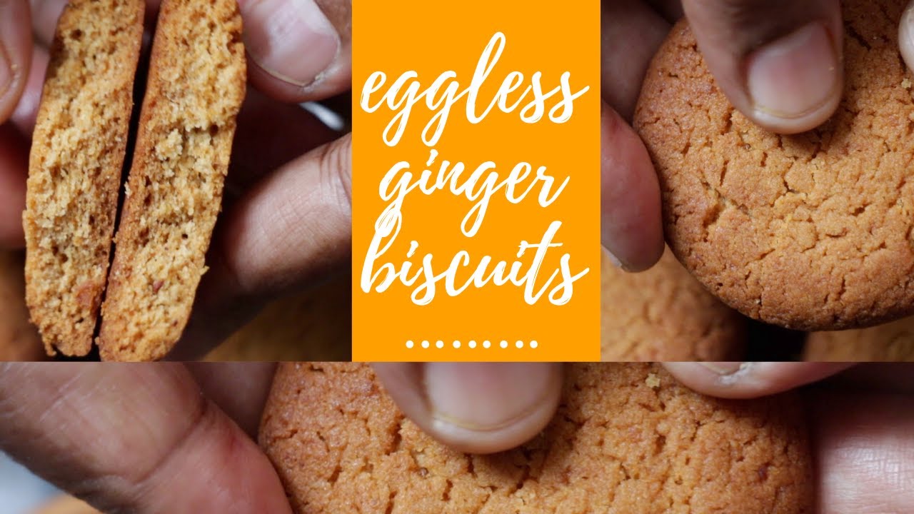 eggless ginger cookie recipe /cinnamon ginger biscuits