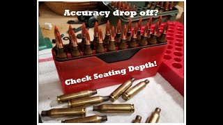 Accuracy dipping on you favorite load  Check your seating depth.
