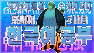 【韓国語勉強５日目】한국어로 자기소개를 하기위해 공부한다!【VTuber｜花鎧照虎】