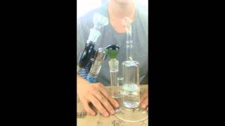 18.8mm joint colorful ash catcher  recycler for water pipe glass bong bubbler SA177