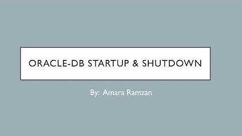 ORACLE-DB Startup & shutdown | oracle 19c | Database Operating Modes
