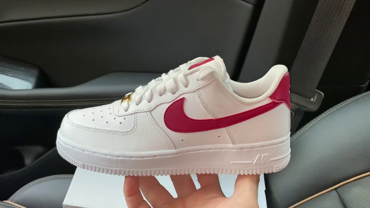 air force 1 white and red womens