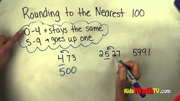 Rounding numbers to the nearest hundred,  5th to 7th grade video