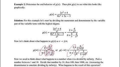 E-2 - MH - End Behavior and Horizontal or Slant Asymptotes of Rational Functions