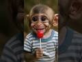 Baby Monkey Tastes a Lollipop... Then Bursts Into Laughter! p563