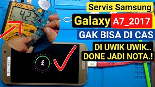 Servis Samsung A7 (2017) Tidak Bisa Di cas || Di uwik uwik Nota Gajah //JKS opreker handphone