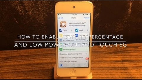 Enable Battery Percentage And Low Power Mode On iPod Touch