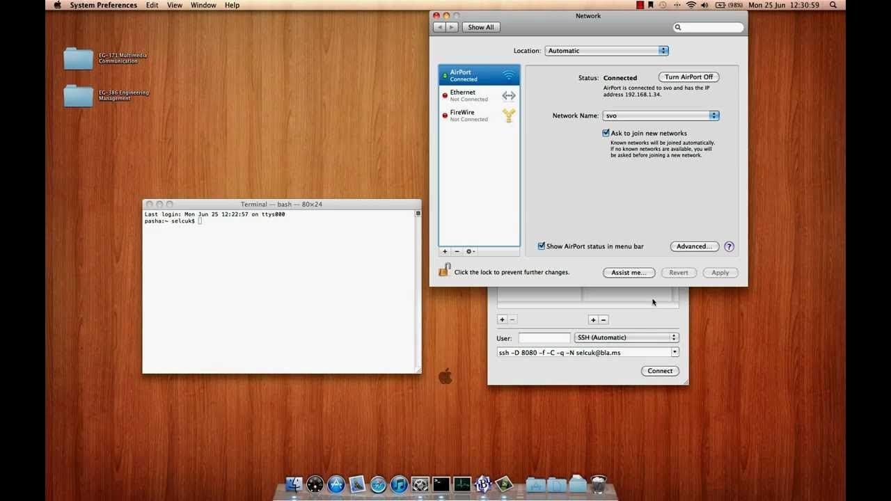 How to create ssh tunnel with native osx terminal app YouTube