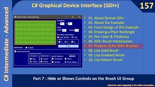 C# GDI Plus | Part 7 - Prepare UI for Brushes | C# Advanced #157